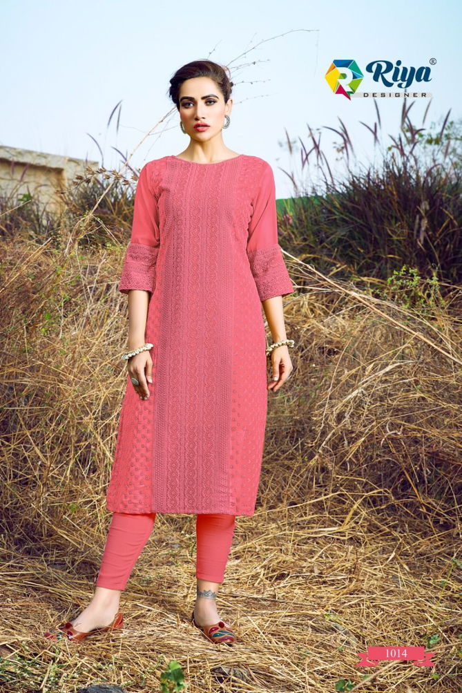 Riya Shifali New Designer Fancy Wear Georgette Kurti Collection